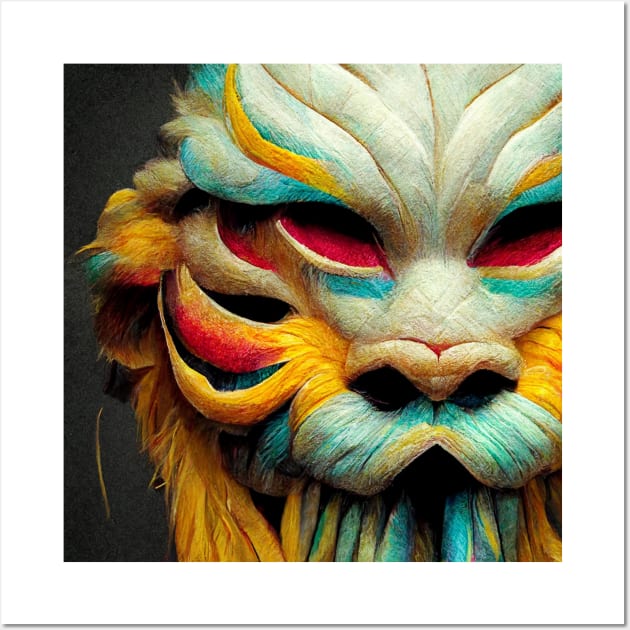 Lion Mask Wall Art by ArkMinted